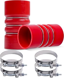 3" X 6" Silicone Charge Air Cooler Hump Hose with Clamp,2PCS Red