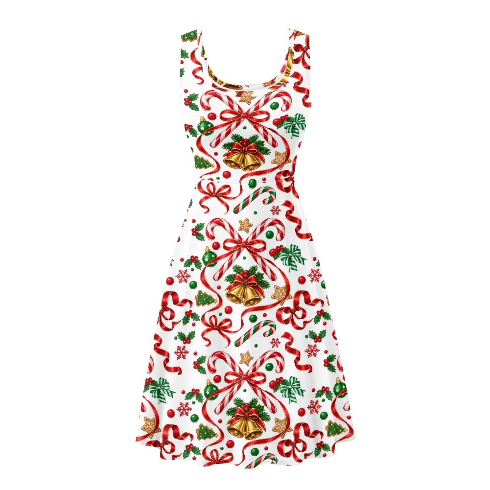 Dreaweet Casual Sleeveless Dresses for Women Girls, Round Neck Tank Dresses with Pockets Summer Sundress Size XS-4XL