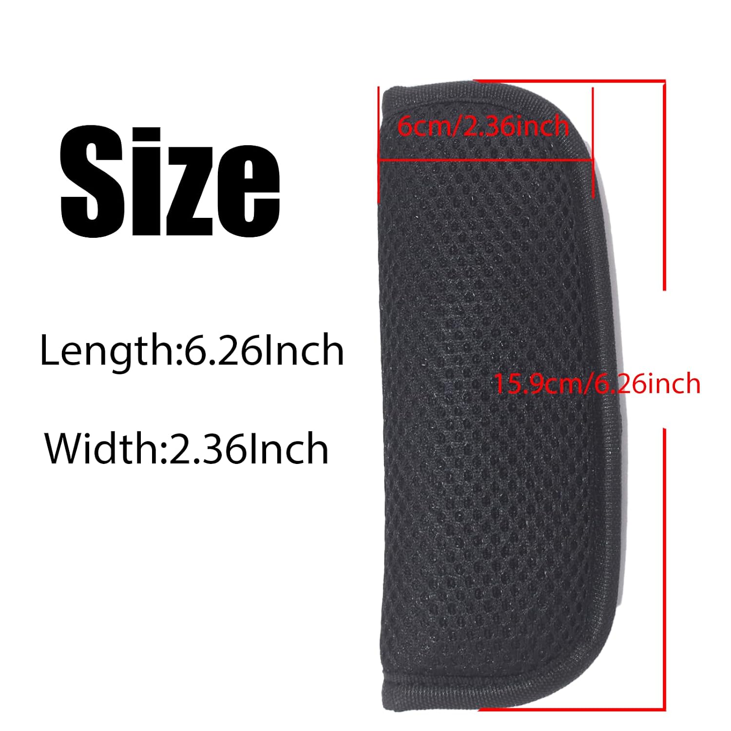 2 Pack Soft Baby Chest Harness Cover, Car Seat Strap Covers for Child Seats, Chest Harness Cushions Pads for All Car Seats, Stroller, Pushchair, High Chair (Black)