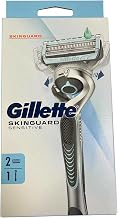 Gillette SkinGuard Sensitive Flexball Razor for Men with Irritation Tendency, 1 Handle + 1 Shaver Refill