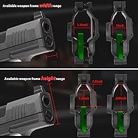 Vista 3 de Mega-Fit Holster Fit Most Popular Full Size and Compact Pistols, Trigger Guard Locking System Level Ⅱ Retention, Black