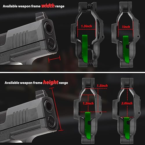 Miniatura 3 de Mega-fit Holster with Low Ride Belt Loop, Fits Most Popular Full Size and Compact Semi-Automatic Pistols, LeftRight Handed Options