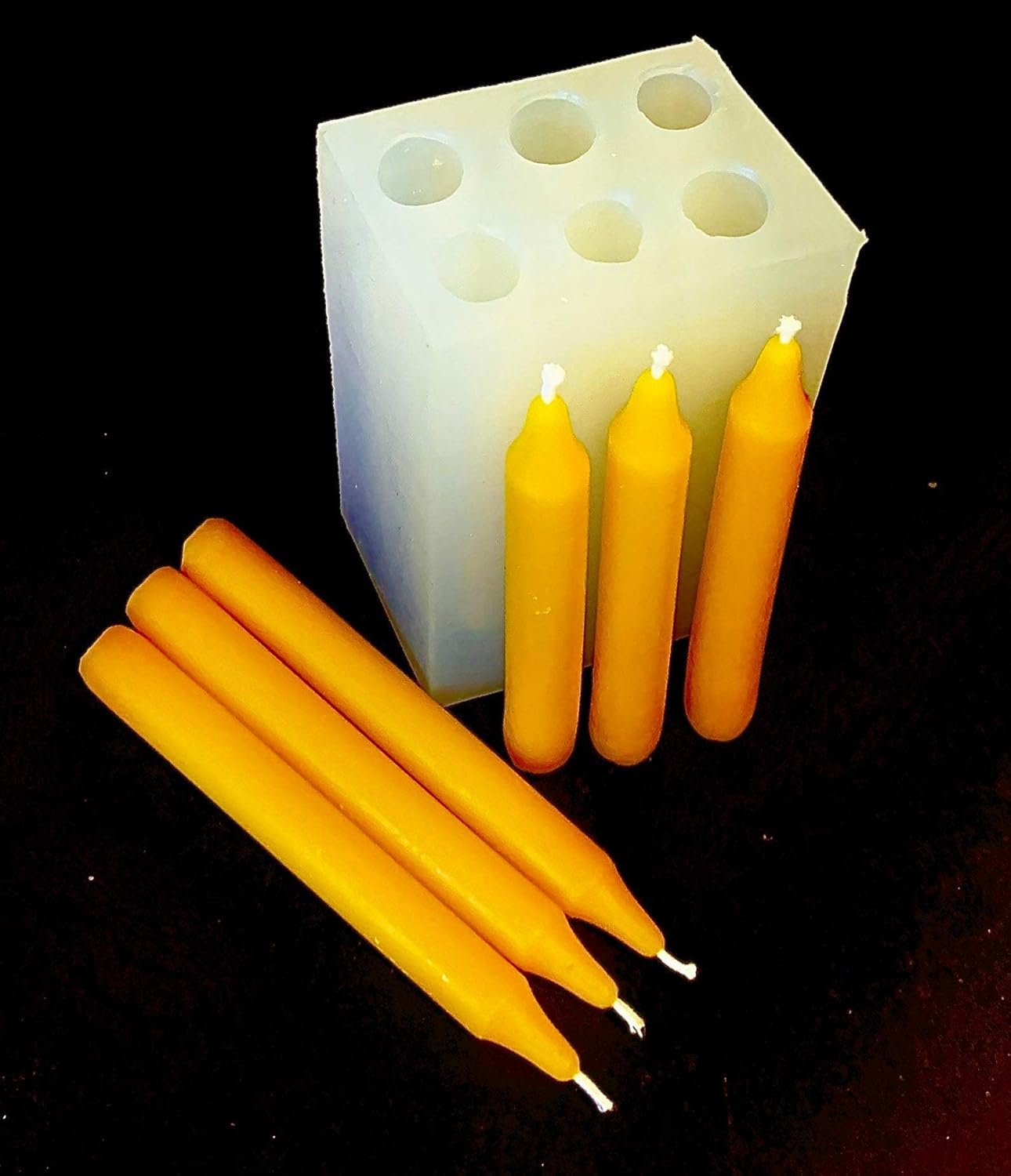 Silicone Chime Candle Mold mini Taper Spell 6 Cavities TheHandmadeCharm