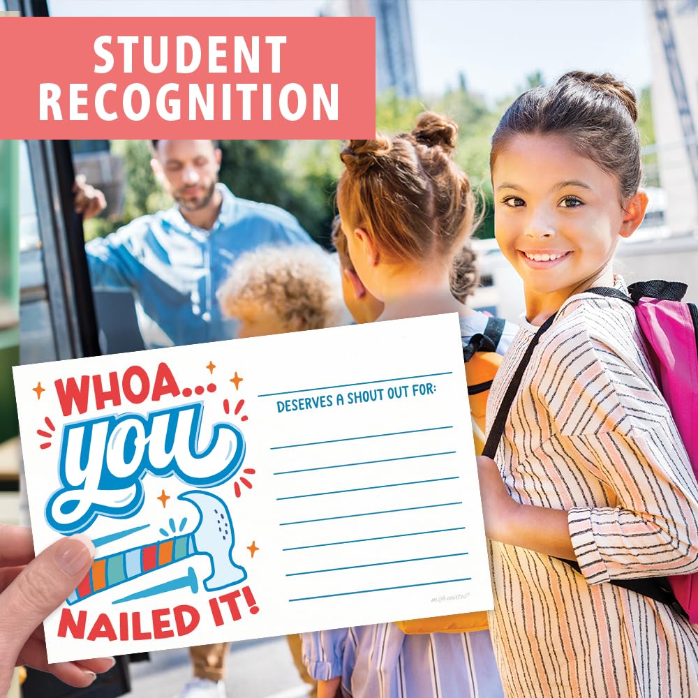 m&h invites Funny You Nailed It - Tarjetas de agradecimiento para profesores, estudiantes, compañeros de trabajo y empleados, tarjetas de aliento de Kudos, notas de reconocimiento para tablones de
