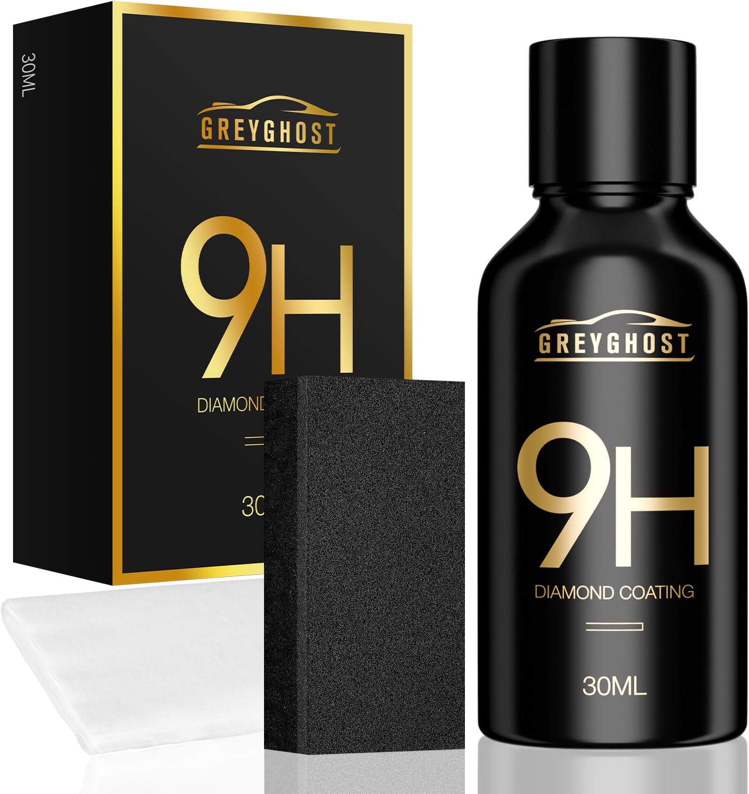 Greyghost Mr Fix 9h Nano Coating Kit Super Ceramic Car Coating Hydrophobic, Car Paint Protection Anti Scratch Glass Coat, High Gloss Auto Ceramic Polish 9h Hardness Ceramics