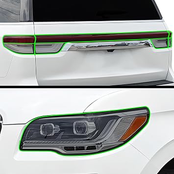 BOGAR TECH DESIGNS Full Headlight Taillight Tint Kit Compatible with Lincoln Navigator 2022-2024, Light Smoke