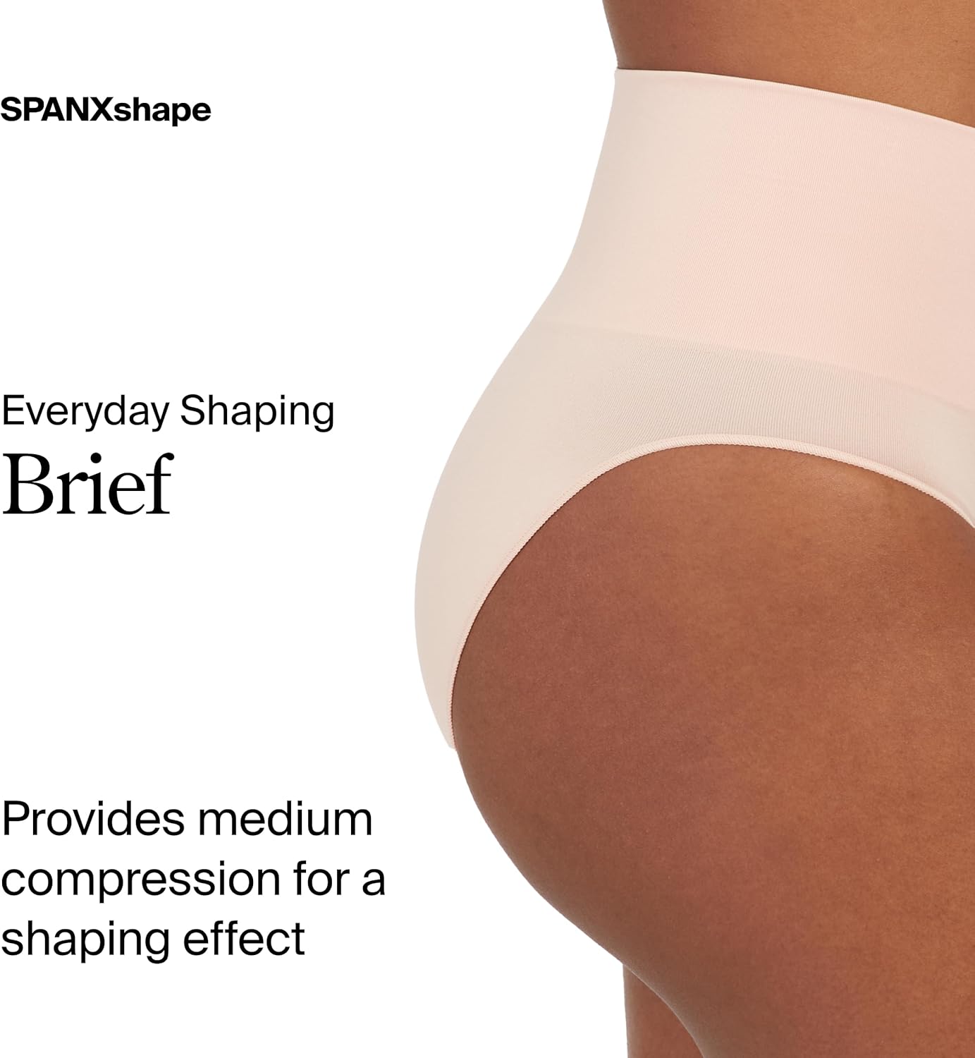 SPANX SPANXshape Everyday Shaping Brief - Core Control Shapewear Underwear - Invisible Under Clothes - Seamless Design - Image 2