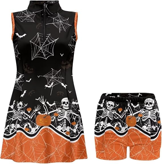 Golf Dress Tennis Dresses for Women with Built in Shorts and Pockets Sleeveless Athletic Dress Workout Dress