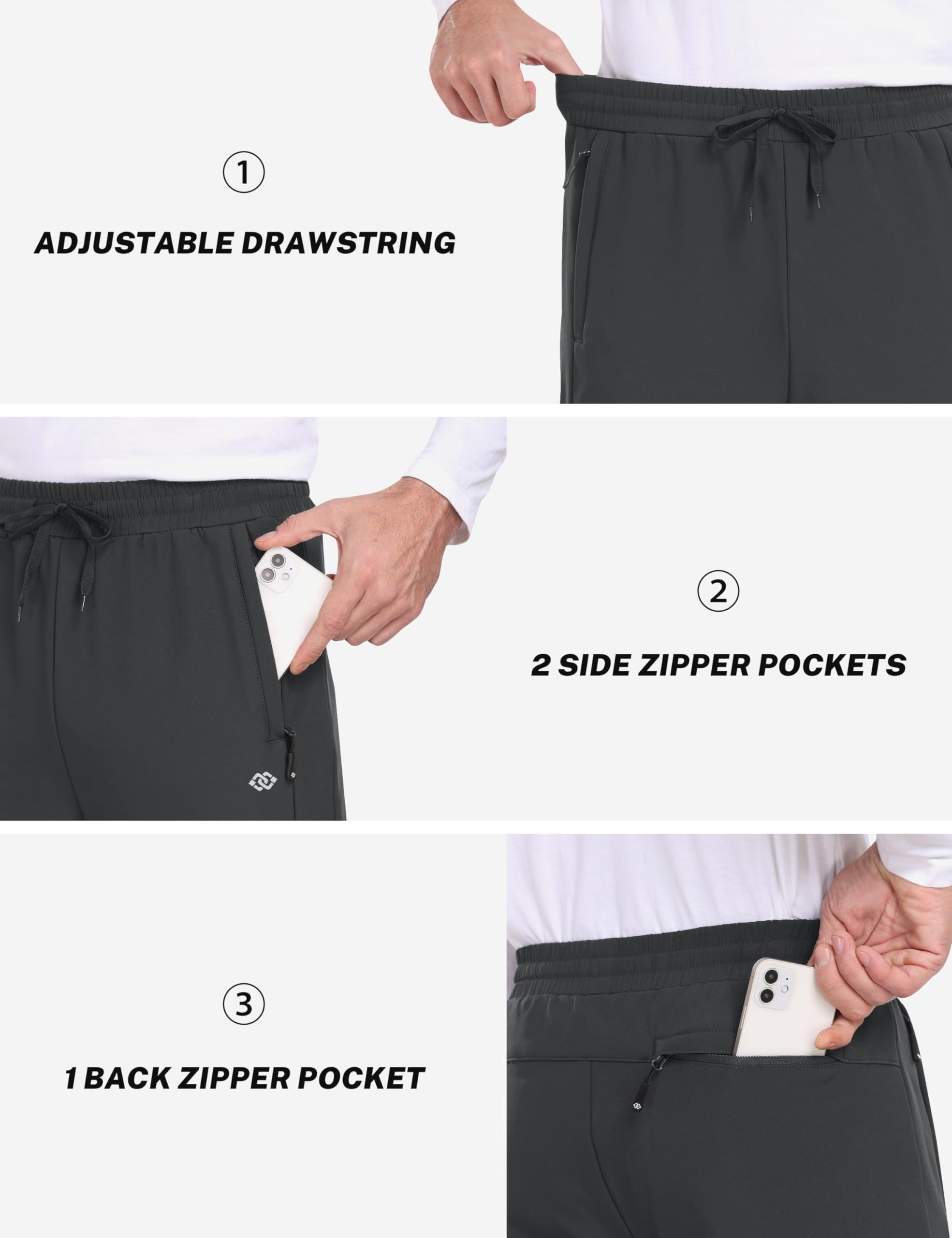 MoFiz Pantaloni da trekking da uomo invernali in pile antivento resistenti all'acqua pantaloni da jogging da uomo caldi pantaloni della tuta