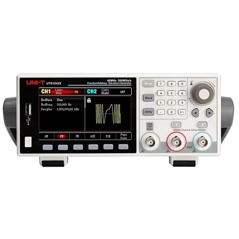 UNI-T UTG1042X 40MHz 2 Channels Essential-Series Arbitrary Waveform Generator 200MS/s 4Kpts Memory Depth USB 4.3 Inch Display 150MSa/s Sampling Rate 16-bit High Resolution