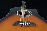 Vista 8 de Oscar Schmidt Guitarra acústica de 6 cuerdas, derecha, Vintage Sunburst (OD45CEVSB-W)