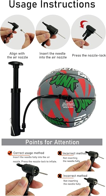 Senston Basketball Size 5/7 Game Basket Ball for Indoor Outdoor Training | Excellent bounce elasticity; Great value for daily play; Built for concrete courts; Easy inflation; Ideal gift for players