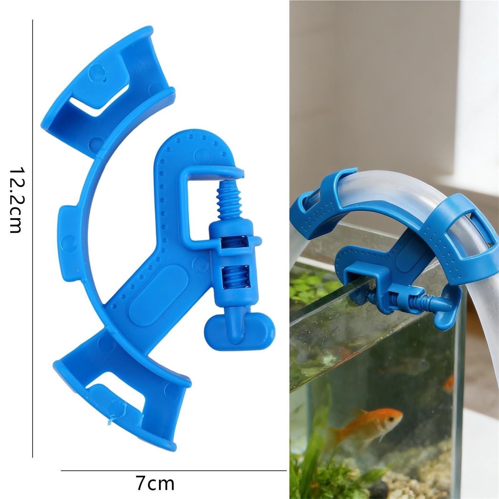 Lot de 20 supports de tube d'entrée et de sortie d'aquarium - Support de fixation pour tuyau d'eau - Pour fixer fermement le tuyau d'eau - Bleu