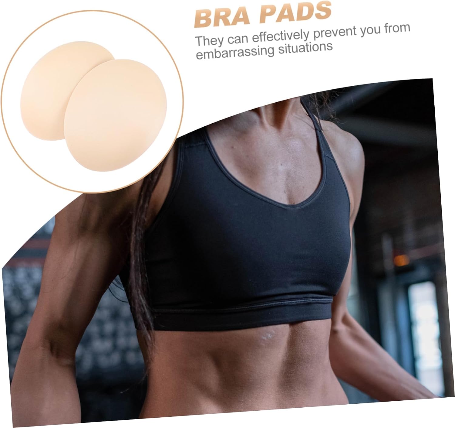 2Pairs Breathable Sports Inserts Chest Cup Padding Enhanced Comfort for Yoga and Exercise Reusable Sponge Pads for Sports Underwear