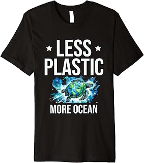 Less Plastic, More Ocean Conservation Coastal ecosystems Premium T-Shirt