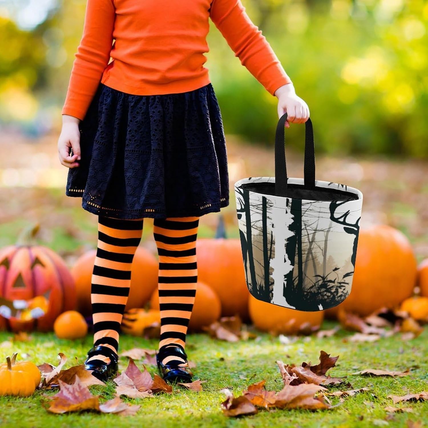 Deer Silhouette Halloween Trick Or Treat Bag for Party Favor image 2