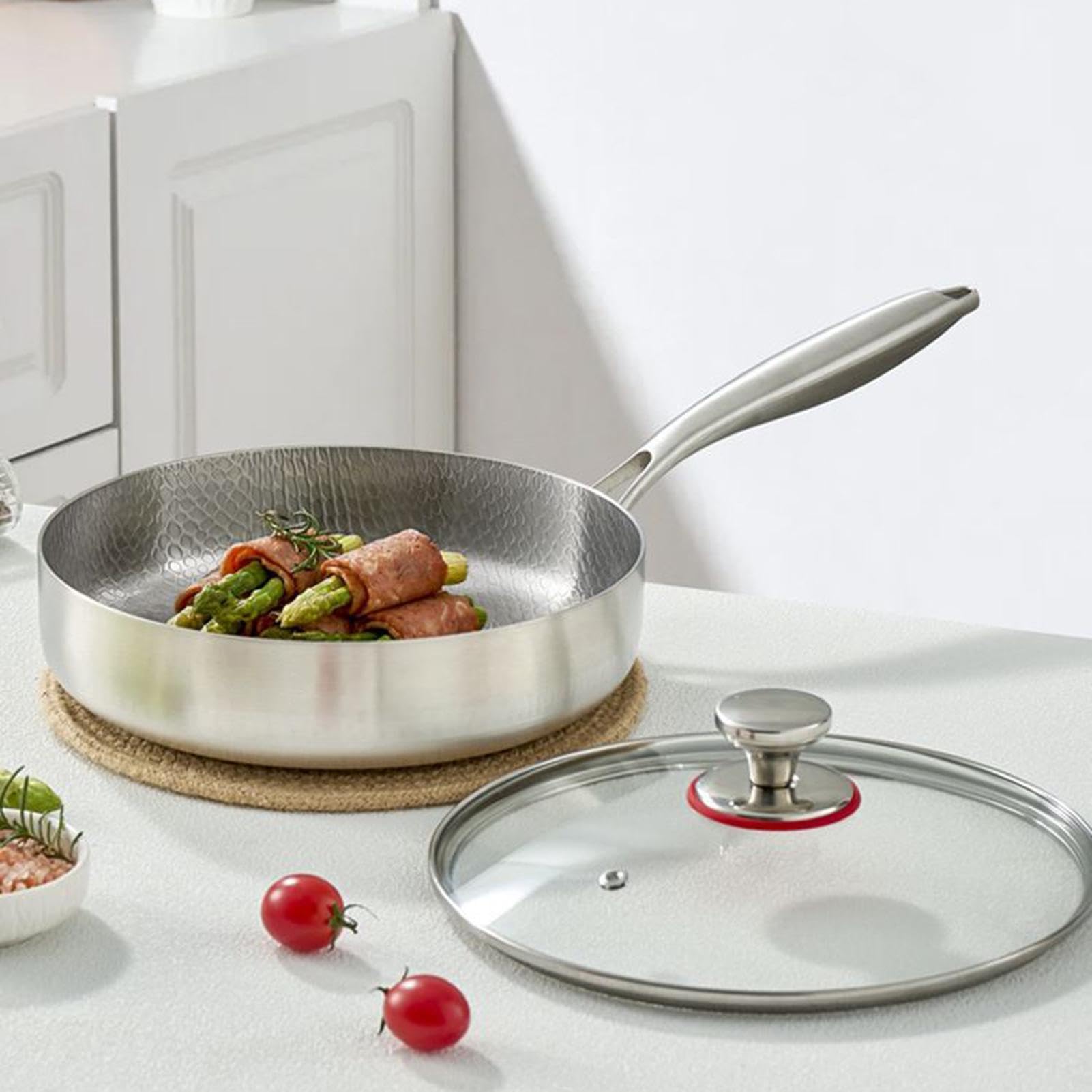 Utensilios de cocina culinarios de calidad para una distribución un | Sartén para carne resistente al calor para principiantes Familias ocupadas Preparación de comidas Propietarios de viviendas A