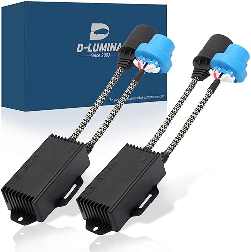 D-Lumina 9007 Canbus Decodificador LED para faros delanteros antiparpadeo kit de conversión sin errores condensadores de cancelación de advertencia