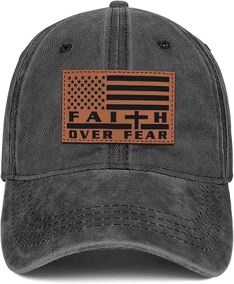 Faith Over Fear Hat American Flag Baseball Cap