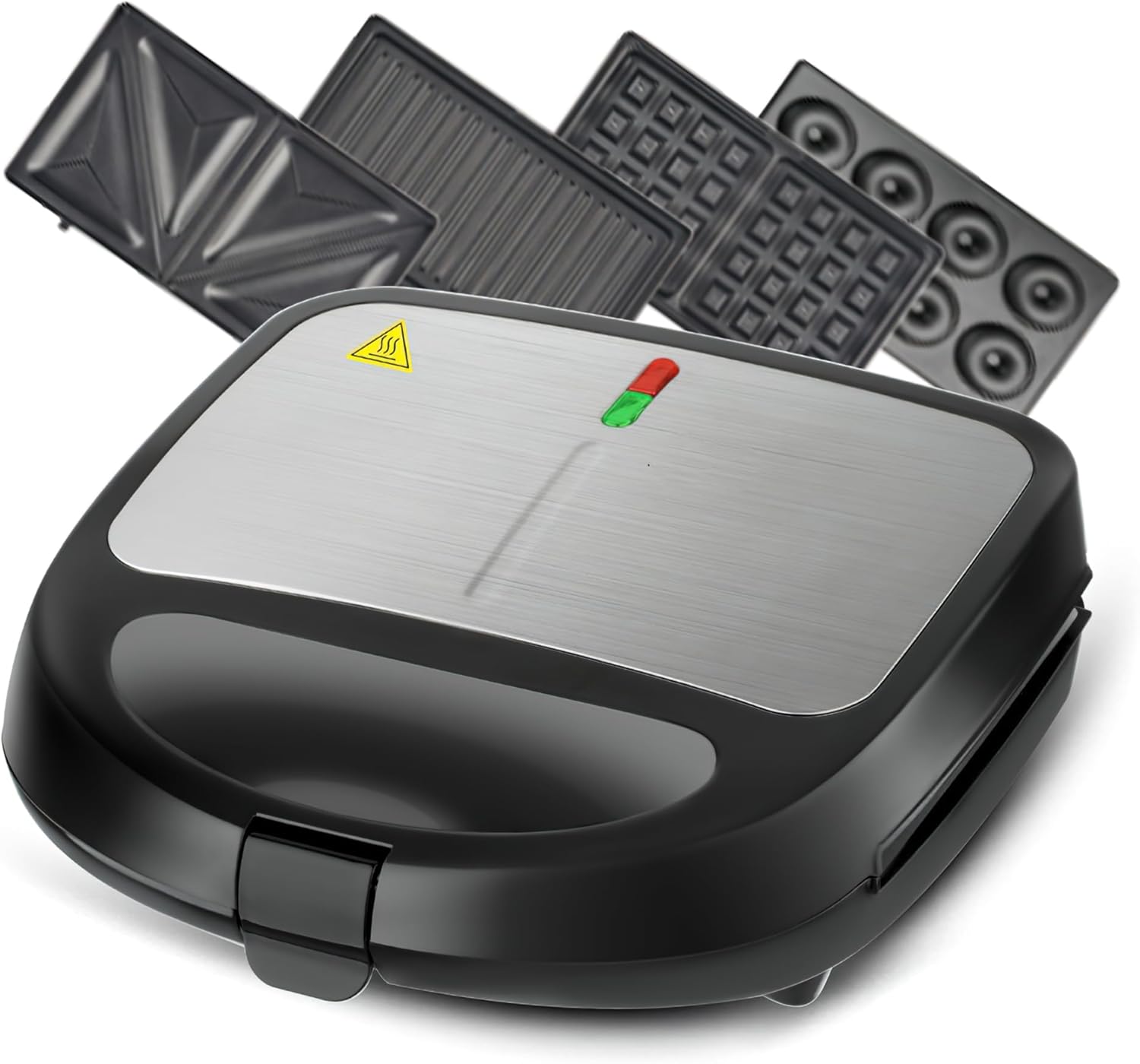 Waffle Maker,Donut,Hot Dog Machine Set,3-in-1 Multifunctional Breakfast Maker Machine with Iron Removable Plate Mold for Home, 9.45 x 9.45 x 3.27 inches.