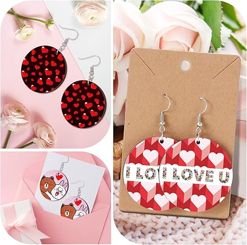 Miniatura 5 de 24 aretes de sublimación en blanco aretes de impresión por sublimación aretes redondos sin terminar aretes de transferencia de calor con ganchos