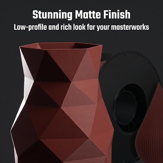 Matte PLA Filament 1.75, Matte Reddish Brown PLA 1Kg Spool(2.2lbs)