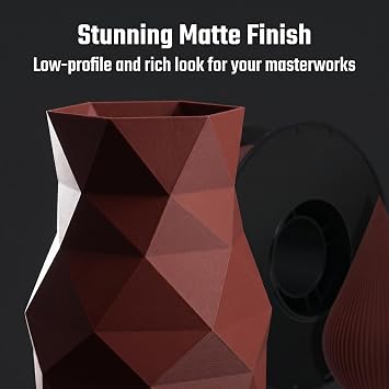 Matte PLA Filament 1.75, Matte Reddish Brown PLA 1Kg Spool(2.2lbs)
