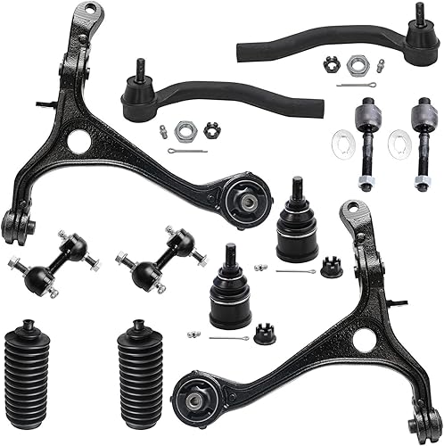 Miniatura 52 de Detroit Axle - Kit de suspensión delantera 2WD para Ford F-150 2004-2005, 2 brazos de control superiores, 2 rótulas inferiores, 2 barras