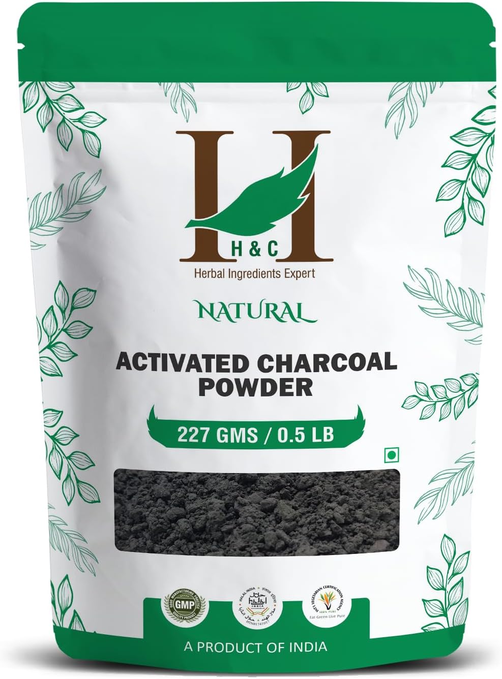 H&C Activated Charcoal Powder - 227 Grams Pack