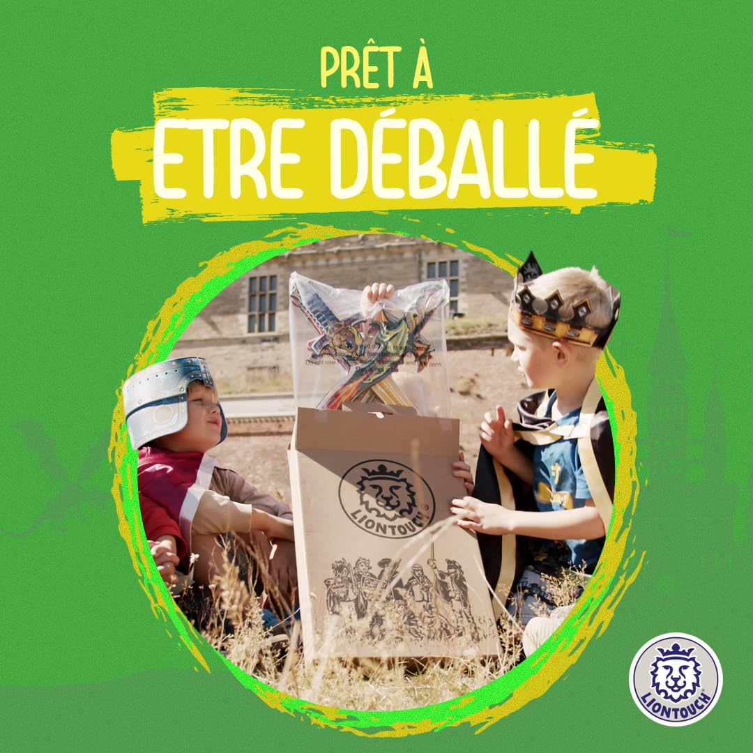Liontouch - Ensemble de 5 Épées | Jouets de pour Enfants 3ans + - Dragon Fantastique, Roi Lion, Prince, Pirate Crâne & Viking Nordique | Armes Sûres & Armure de Bataille