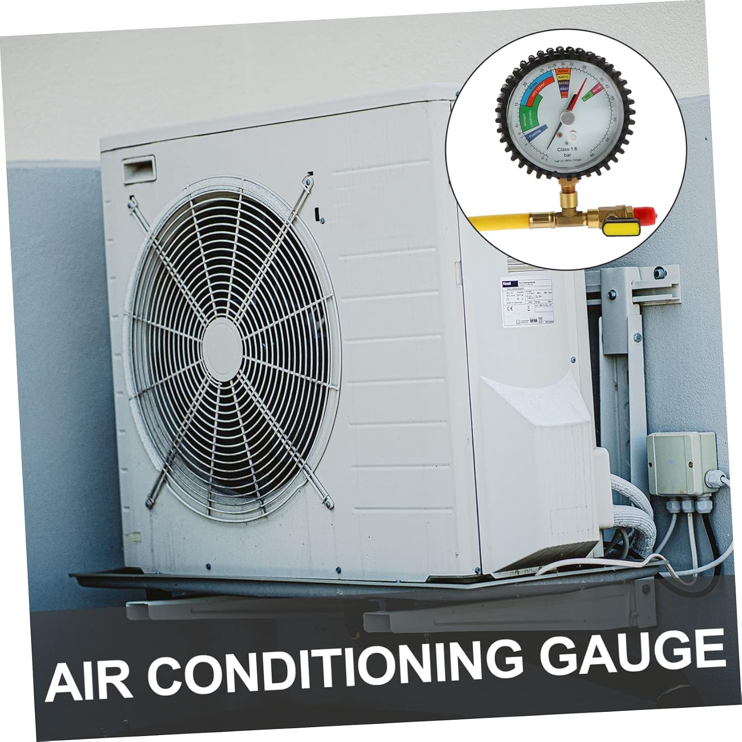 DOITOOL Automotive Refrigeration Pressure Test Gauge Easy to Read Large Display Durable Construction