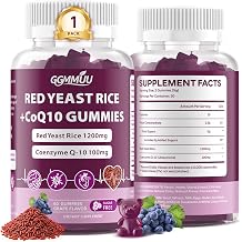 Red Yeast Rice with CoQ10 Gummies 1200mg, Sugar Free, 60 Count