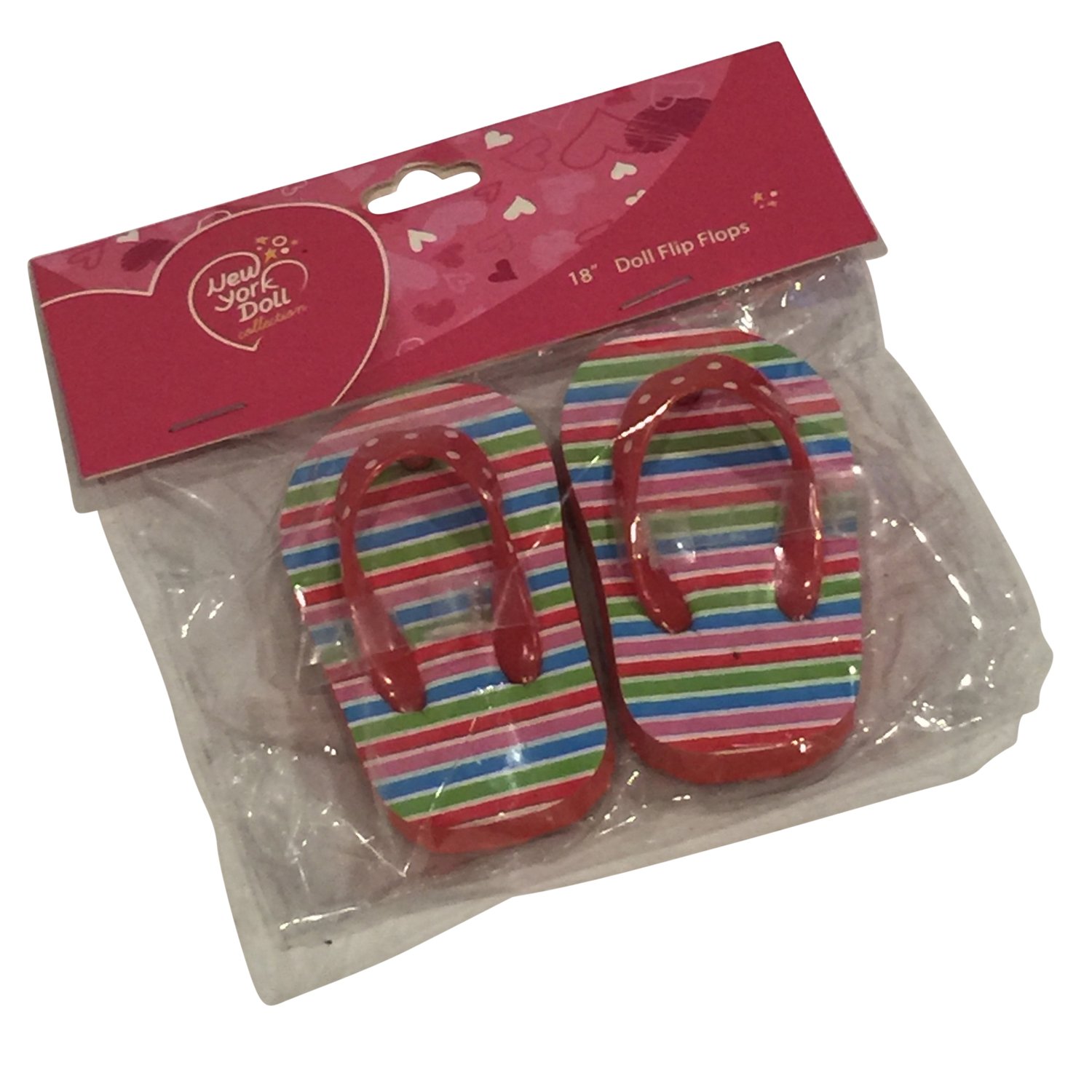 Flip Flops for Dolls - Flip Flops Fits All 18 inch Dolls (red Polka dot)
