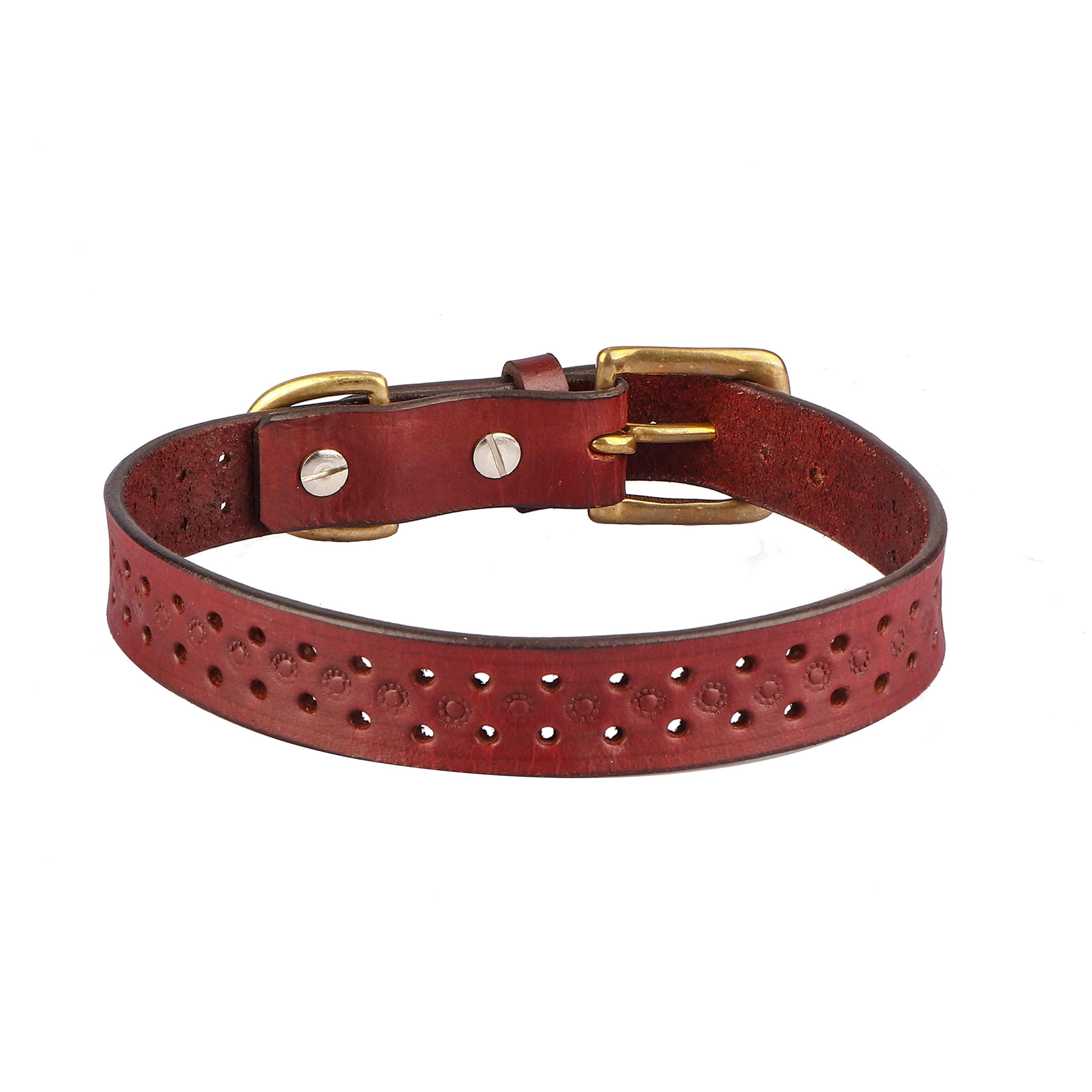 Sparrow Daughter Leather Comfortable and Lightweight Dog Collar for All Breeds | Neck Belt with Adjustable Buckle-Red (22x1 Inch) (B0BVG7FF2B) Amazon Price History, Amazon Price Tracker