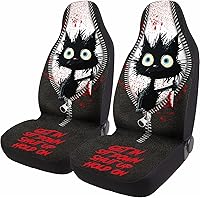 Vista 18 de Horror Nightmare Skellington - 2 fundas de asiento delantero para automóvil, camión, SUV, regalos de Navidad, funda de asiento de cubo duradera, 03.