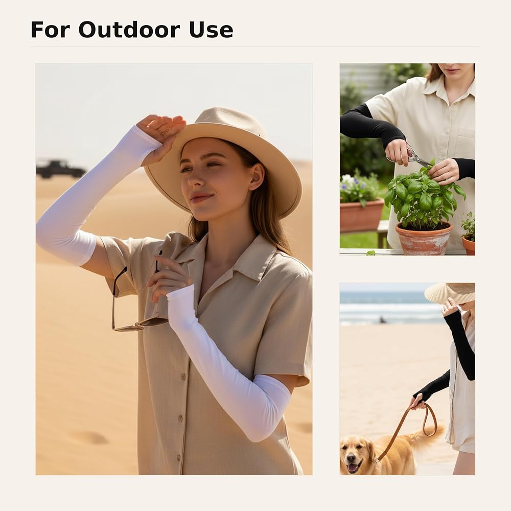 Causa Forcia Arm Warmers (Beige) at Amazon Women's Clothing store