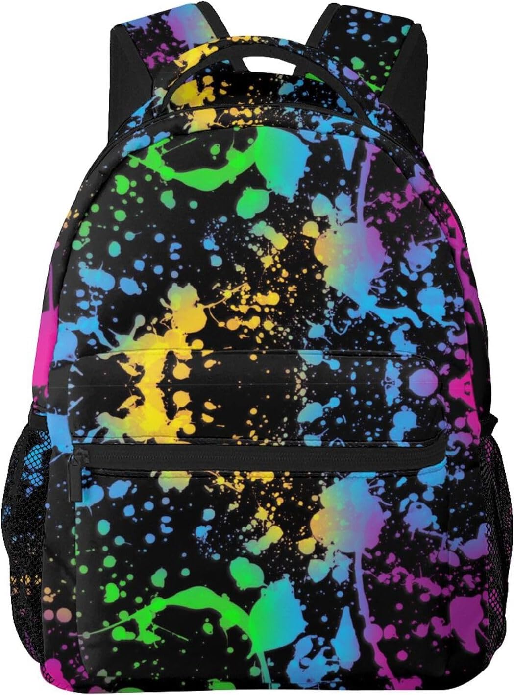 Glow in Dark Splatter Neon Laptop Backpacks for Men Women Business Hiking Travel Work