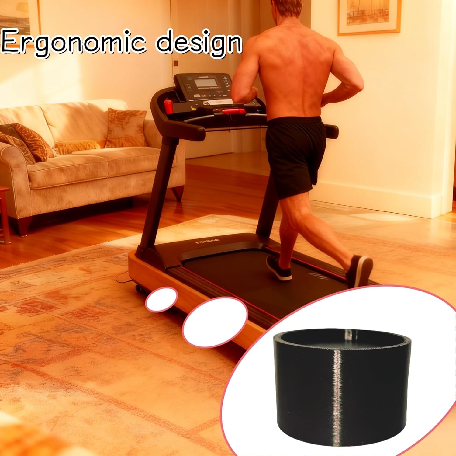 3% Incline Support Legs Compatible with Walking Pad, Shock Absorption Risers for Treadmill, Create Efficient Slope to Boost Calorie Burn & Reduce Joint Impact-4pack