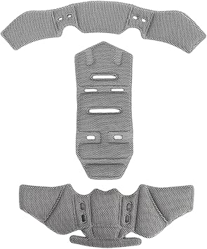 Motorcycle Helmet Liner Replacement for Schuberth E2 Carbon, Soft Breathable Sweat-Absorbing Helmet Interior Cushion, Motorcycle Helmet Inner Padding,B Grey