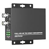 wsdcam TVI to HDMI Converter Full HD 4K Converter, 1080p/720p/4K/8MP/5MP/4MP/3MP, BNC to HDMI Video Converter Adapter - CVBS/TVI/CVI/AHD to HDMI