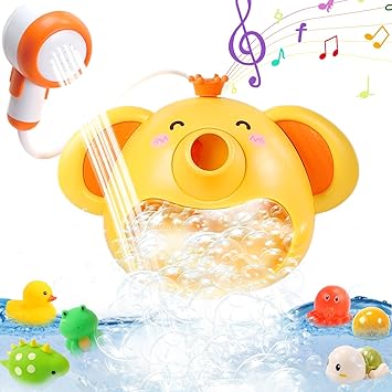 Amazon.com: Baby Bath Toy, Bath Bubble Machine with Shower Toys, Bathtub Toys for Toddler : Toys ...