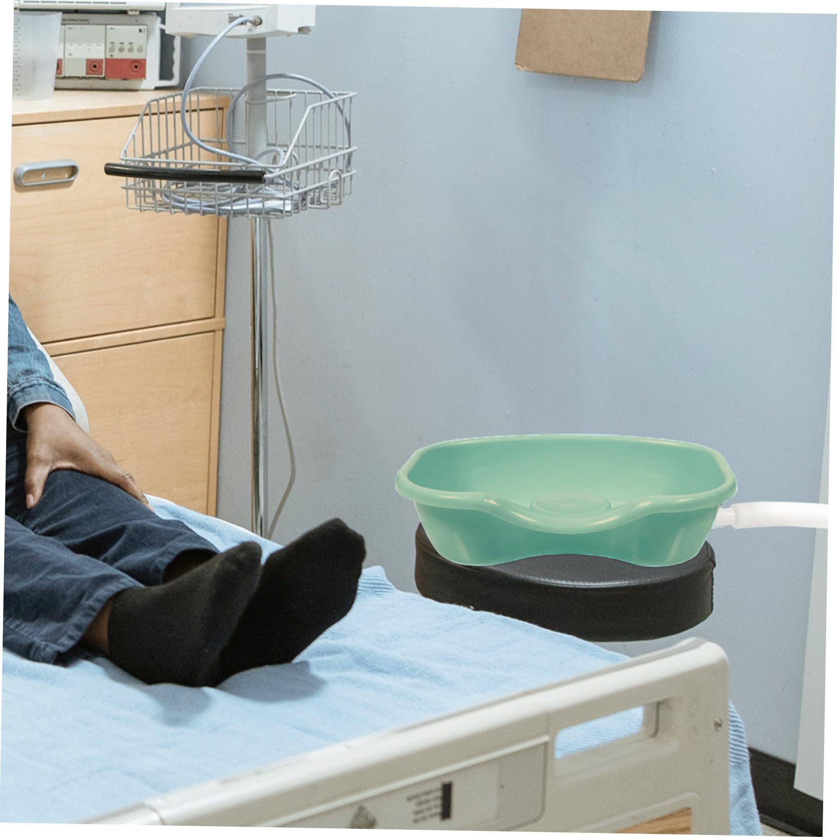 BESTYASH Ergonomisches Haarwaschbecken zum Haarewaschen für Bettlägerige mit Kunststoffmaterial und Gebogenem Rand für Bequemes Haarewaschen zu Hause und Bett