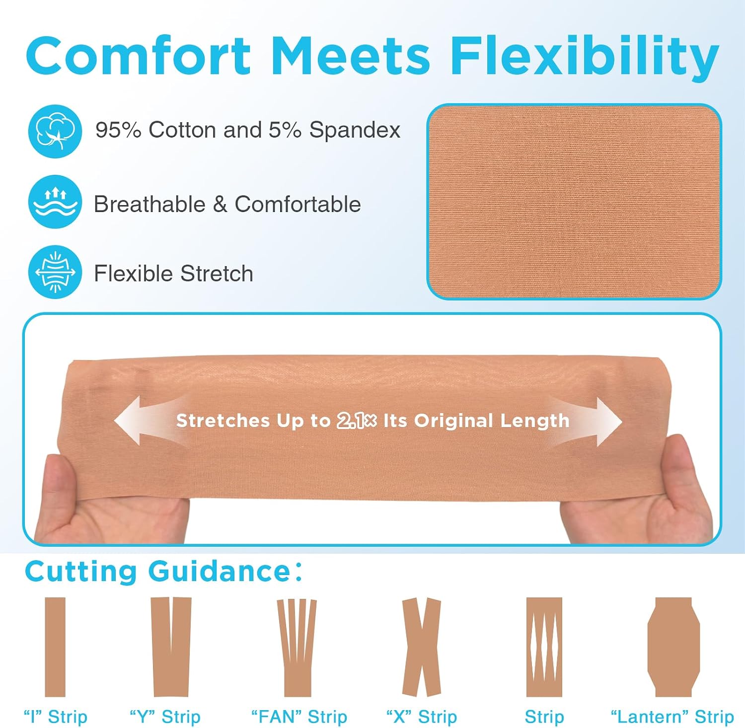 OK TAPE Kinesiology Tape 4in x 65.6ft, Extra Wide Athletic Tape