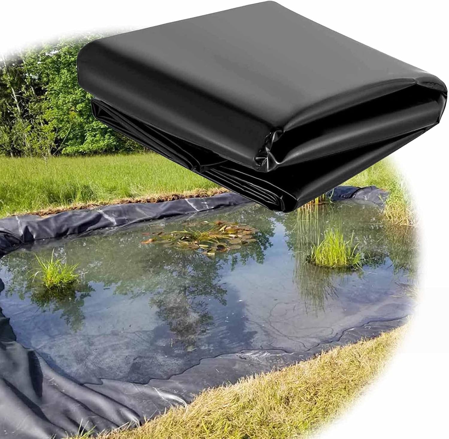 WAYMX Heavy Duty Liner Pool Liner HDPE Black Pond Liner