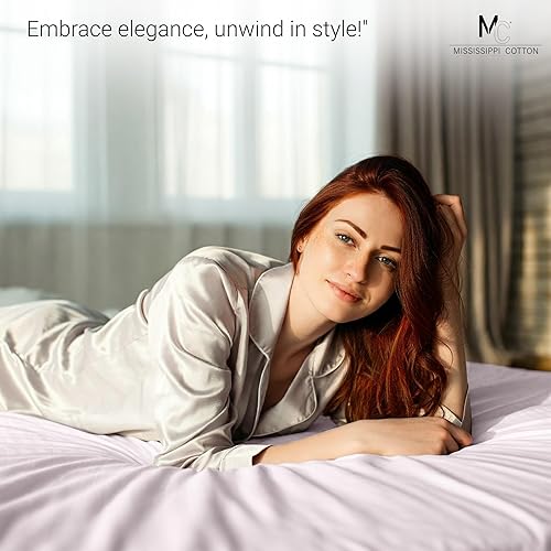 Miniatura 2 de Sábana bajera ajustable tamaño individual XL de 18 pulgadas, con bolsillo extra profundo, de algodón egipcio, elástica alrededor de 800 hilos,