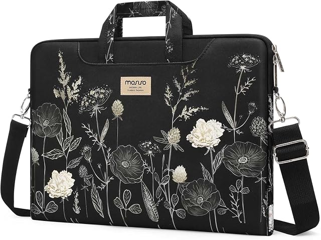 MOSISO Sac pour ordinateur portable pour les femmes, Manche d'épaule de Messenger avec sangle