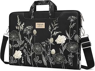 MOSISO MOSISO Laptop Bag for Women, 15.6 inch Computer Bag Compatible with MacBook, HP, Dell, Lenovo, Asus, Notebook, 15-15.6 inch Laptop Messenger Shoulder Sleeve with Strap, Retro Flower