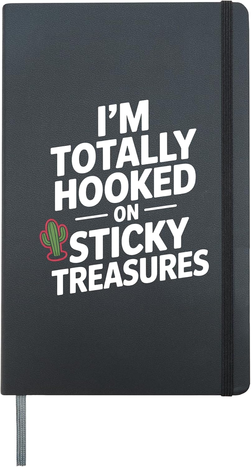 Sticker Enthusiasts Collectors Crafters Planner Addicts Hardcover Journal, Black