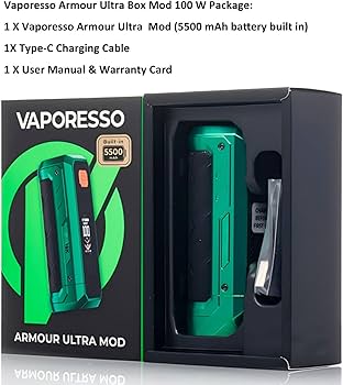 vape store kelowna Vaporesso Armour Ultra Mod 100W 5500mAh Built in Battery Boost/Pulse/ECO/TC  Mode 510 Thread Water Proof E Cigarette Box (Sand Gold) : Amazon.es:  Electronics
