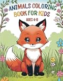 Animals Coloring Book for Kids Ages 4-8: Over 50 Pages of Cute Farm and Wild Animal Illustrations for Boys and Girls